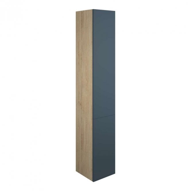 Dove Bathrooms Blake 300mm Tall Unit - Matt Arley Blue (Oak Cabinet)