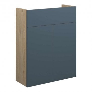 Blake 500mm Slim Basin Unit - Matt Arley Blue (Oak Cabinet)