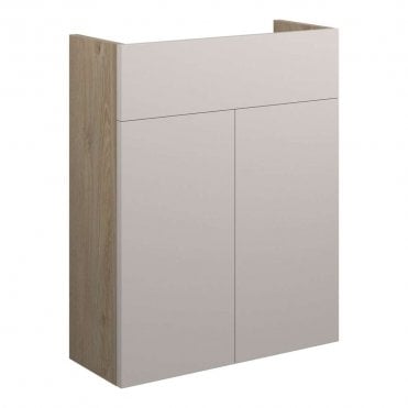 Blake 500mm Slim Basin Unit - Matt Dove Grey (Oak Cabinet)