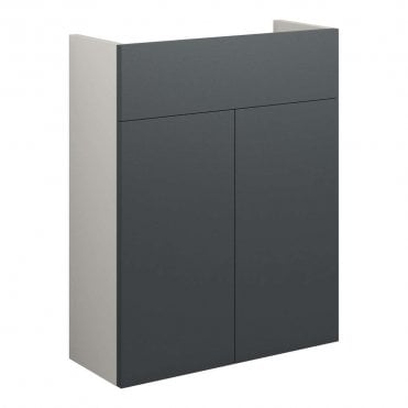 Blake 500mm Slim Basin Unit - Matt Graphite Grey (Grey Cabinet)