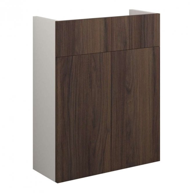 Dove Bathrooms Blake 500mm Slim Basin Unit - Warm Walnut (Grey Cabinet)
