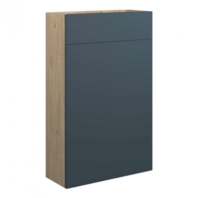 Dove Bathrooms Blake 500mm Slim WC Unit - Matt Arley Blue (Oak Cabinet)