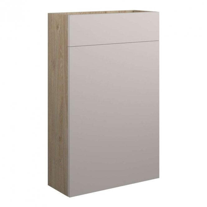 Dove Bathrooms Blake 500mm Slim WC Unit - Matt Dove Grey (Oak Cabinet)
