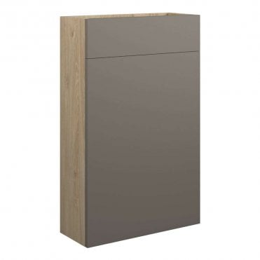 Blake 500mm Slim WC Unit - Matt Stone (Oak Cabinet)