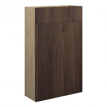 Blake 500mm Slim WC Unit - Warm Walnut (Oak Cabinet)