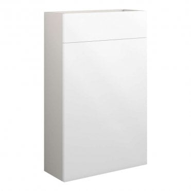 Blake 500mm Slim WC Unit - White Gloss (Grey Cabinet)
