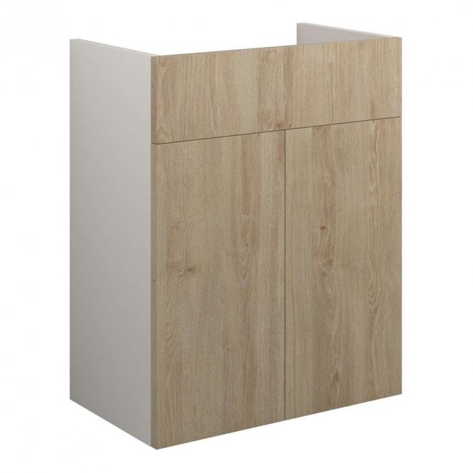Dove Bathrooms Blake 500mm Standard Basin Unit - Havana Oak (Grey Cabinet)