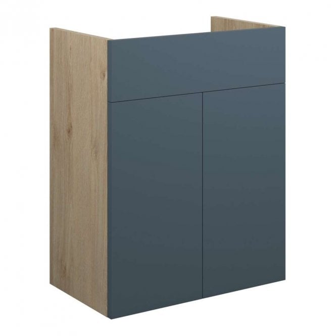 Dove Bathrooms Blake 500mm Standard Basin Unit - Matt Arley Blue (Oak Cabinet)