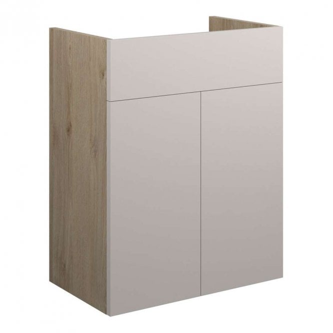 Dove Bathrooms Blake 500mm Standard Basin Unit - Matt Dove Grey (Oak Cabinet)