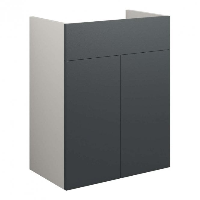 Dove Bathrooms Blake 500mm Standard Basin Unit - Matt Graphite Grey (Grey Cabinet)