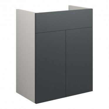 Blake 500mm Standard Basin Unit - Matt Graphite Grey (Grey Cabinet)