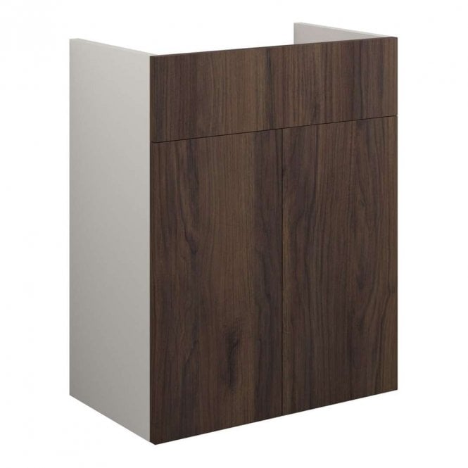 Dove Bathrooms Blake 500mm Standard Basin Unit - Warm Walnut (Grey Cabinet)
