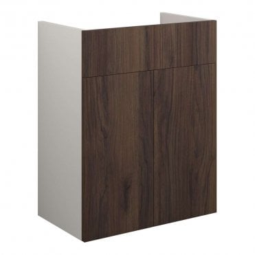 Blake 500mm Standard Basin Unit - Warm Walnut (Grey Cabinet)