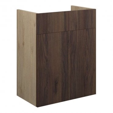 Blake 500mm Standard Basin Unit - Warm Walnut (Oak Cabinet)