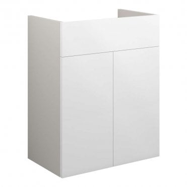Blake 500mm Standard Basin Unit - White Gloss (Grey Cabinet)