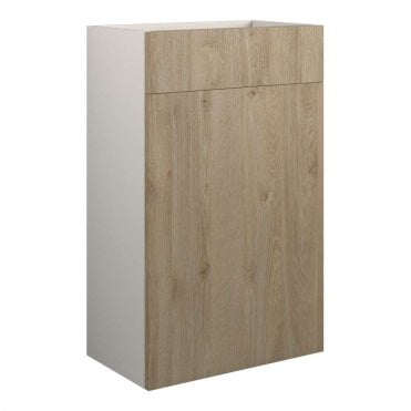 Blake 500mm Standard WC Unit - Havana Oak (Grey Cabinet)