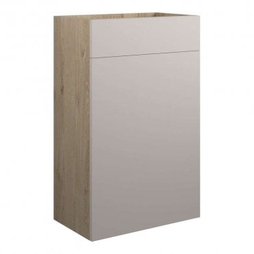 Blake 500mm Standard WC Unit - Matt Dove Grey (Oak Cabinet)