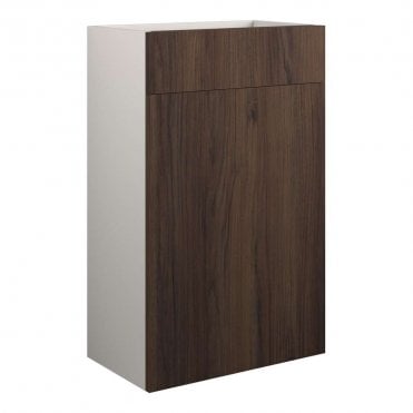 Blake 500mm Standard WC Unit - Warm Walnut (Grey Cabinet)