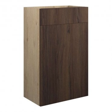 Blake 500mm Standard WC Unit - Warm Walnut (Oak Cabinet)