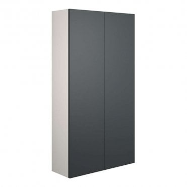 Blake 600mm Slim 2 Door Wall Unit - Matt Graphite Grey (Grey Cabinet)