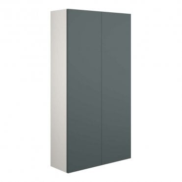 Blake 600mm Slim 2 Door Wall Unit - Matt Green (Grey Cabinet)