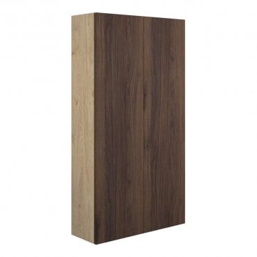 Blake 600mm Slim 2 Door Wall Unit - Warm Walnut (Oak Cabinet)