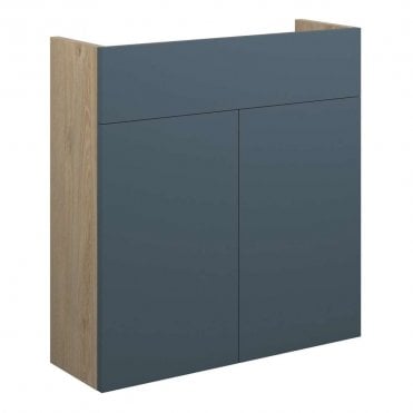 Blake 600mm Slim Basin Unit - Matt Arley Blue (Oak Cabinet)