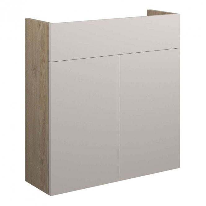 Dove Bathrooms Blake 600mm Slim Basin Unit - Matt Dove Grey (Oak Cabinet)