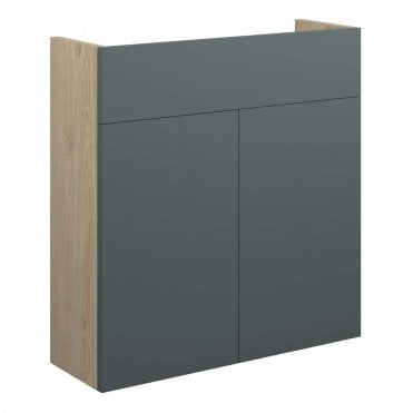 Blake 600mm Slim Basin Unit - Matt Green (Oak Cabinet)