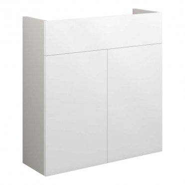 Blake 600mm Slim Basin Unit - White Gloss (Grey Cabinet)