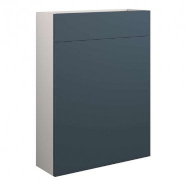 Blake 600mm Slim WC Unit - Matt Arley Blue (Grey Cabinet)