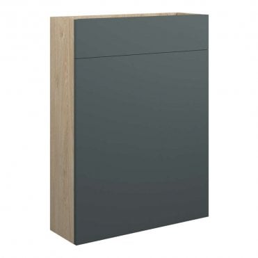 Blake 600mm Slim WC Unit - Matt Green (Oak Cabinet)