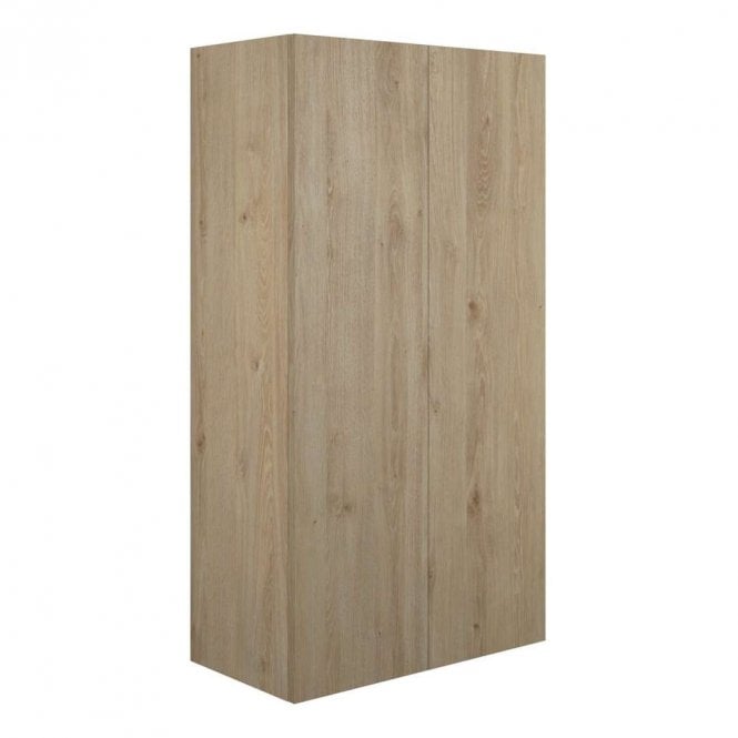 Dove Bathrooms Blake 600mm Standard 2 Door Wall Unit - Havana Oak (Oak Cabinet)