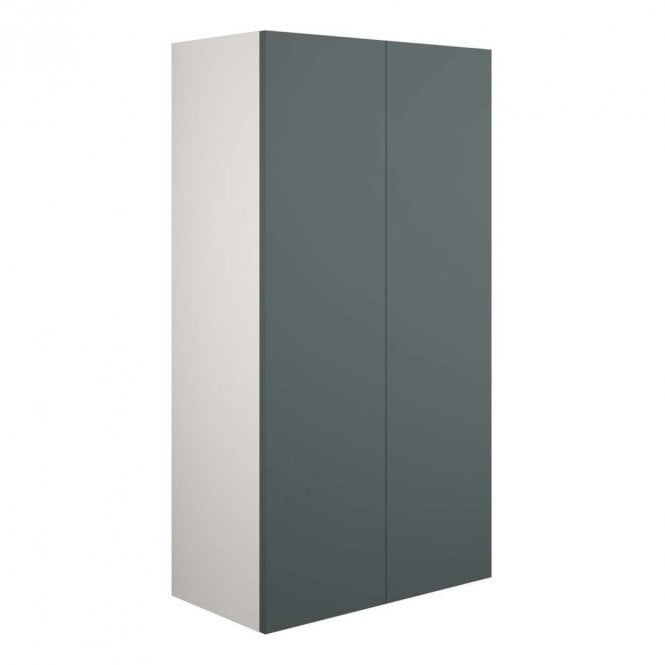 Dove Bathrooms Blake 600mm Standard 2 Door Wall Unit - Matt Green (Grey Cabinet)
