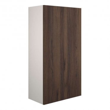 Blake 600mm Standard 2 Door Wall Unit - Warm Walnut (Grey Cabinet)