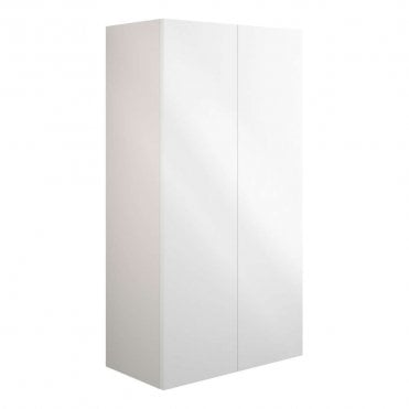 Blake 600mm Standard 2 Door Wall Unit - White Gloss (Grey Cabinet)