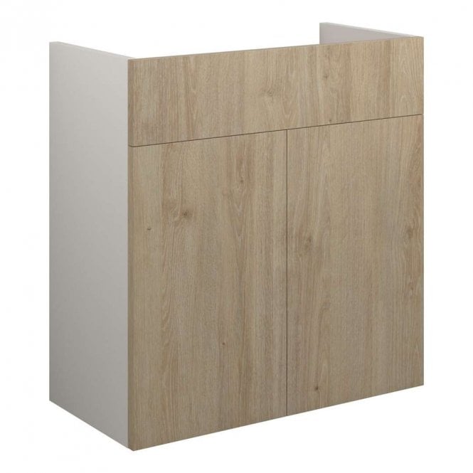Dove Bathrooms Blake 600mm Standard Basin Unit - Havana Oak (Grey Cabinet)