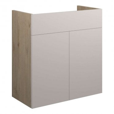 Blake 600mm Standard Basin Unit - Matt Dove Grey (Oak Cabinet)