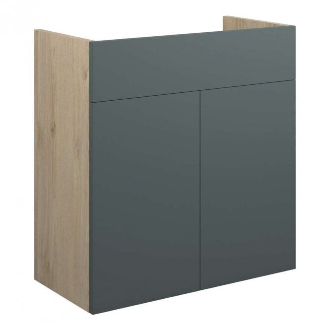 Dove Bathrooms Blake 600mm Standard Basin Unit - Matt Green (Oak Cabinet)