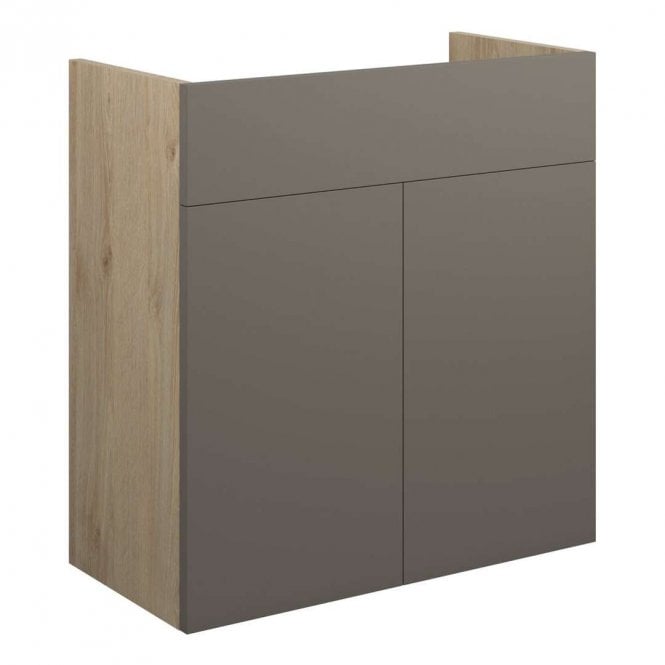 Dove Bathrooms Blake 600mm Standard Basin Unit - Matt Stone (Oak Cabinet)