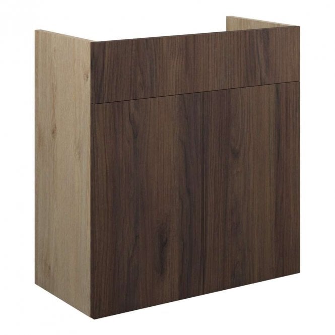 Dove Bathrooms Blake 600mm Standard Basin Unit - Warm Walnut (Oak Cabinet)