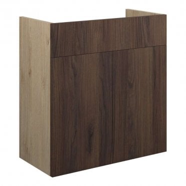 Blake 600mm Standard Basin Unit - Warm Walnut (Oak Cabinet)
