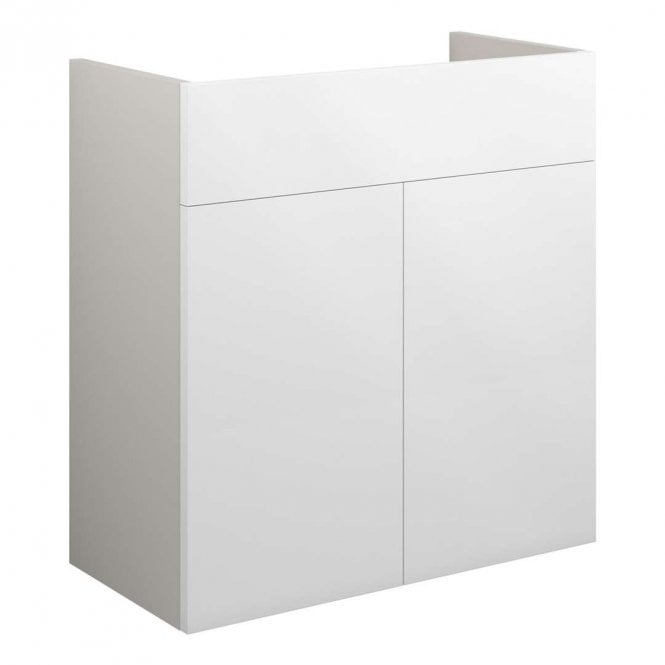 Dove Bathrooms Blake 600mm Standard Basin Unit - White Gloss (Grey Cabinet)