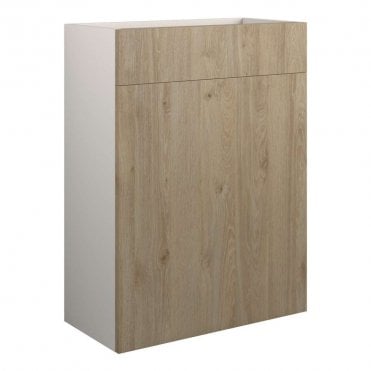 Blake 600mm Standard WC Unit - Havana Oak (Grey Cabinet)