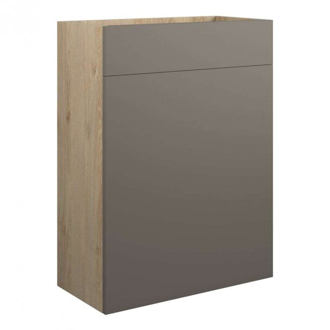 Dove Bathrooms Blake 600mm Standard WC Unit - Matt Stone (Oak Cabinet)