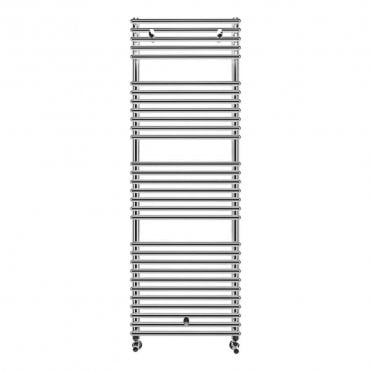 Brent 1450mm x 500mm Chrome Round Bar Ladder Towel Radiator