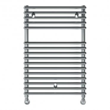 Brent 730mm x 500mm Chrome Round Bar Ladder Towel Radiator