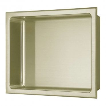 Brushed Brass 305mm x 360mm x 102mm Rectangular Integrated Niche