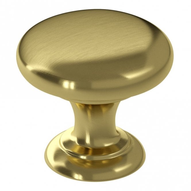 Dove Bathrooms Brushed Brass 38mm Round Door Knob (Single)