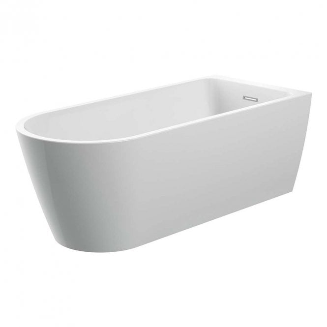 Dove Bathrooms Cascade 1630mm x 700mm White Freestanding Back to Wall Bath